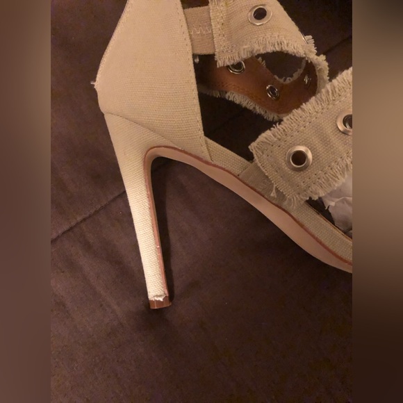 CAPE ROBBIN HIGH HEEL DENIM SANDALS SIZE 8.5 - Picture 5 of 10